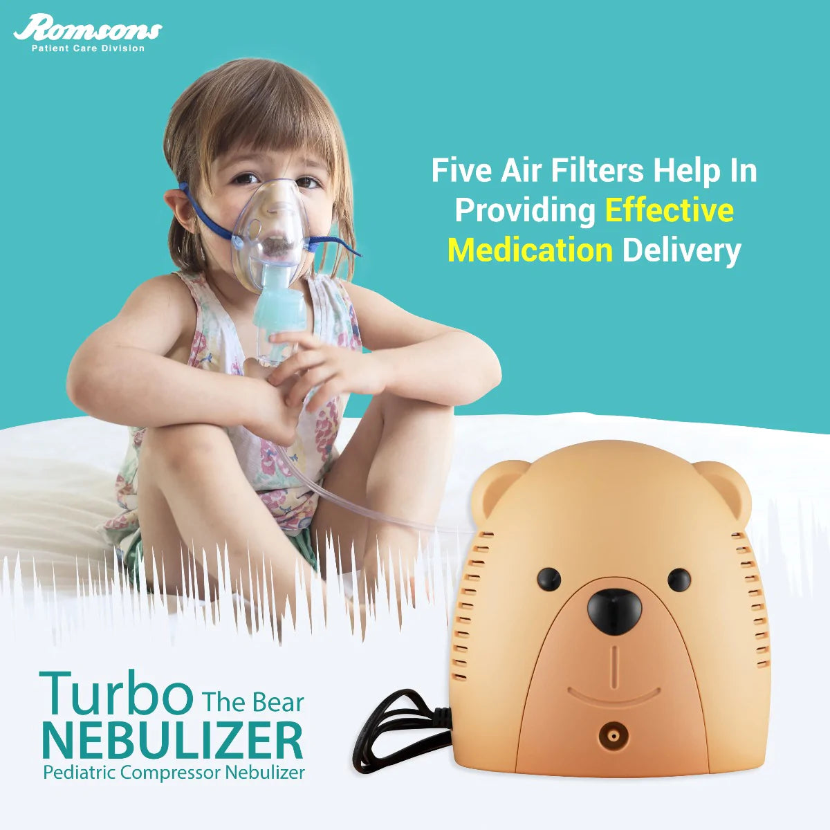 Turbo the Bear Pediatric Nebulizer