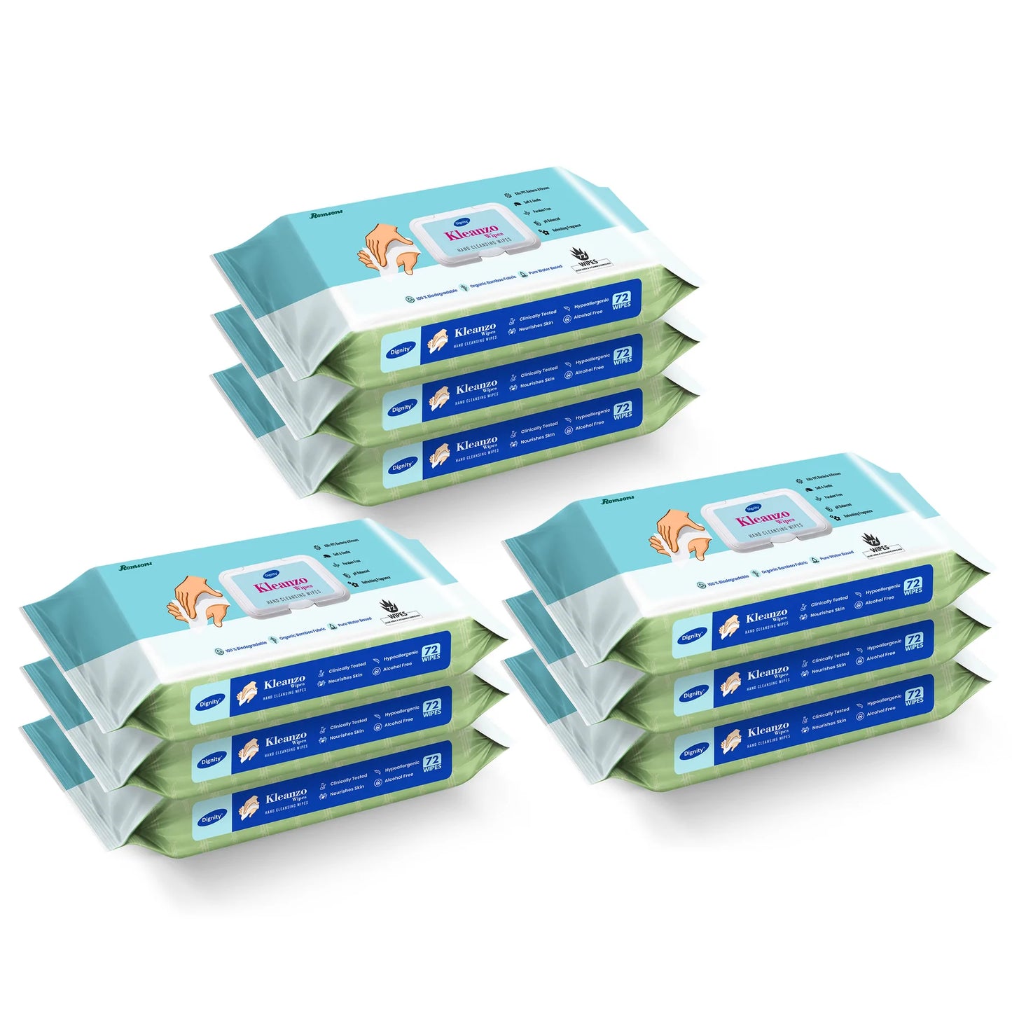 Dignity Kleanzo Hand Cleansing Wipes (72 Wipes/Pack)