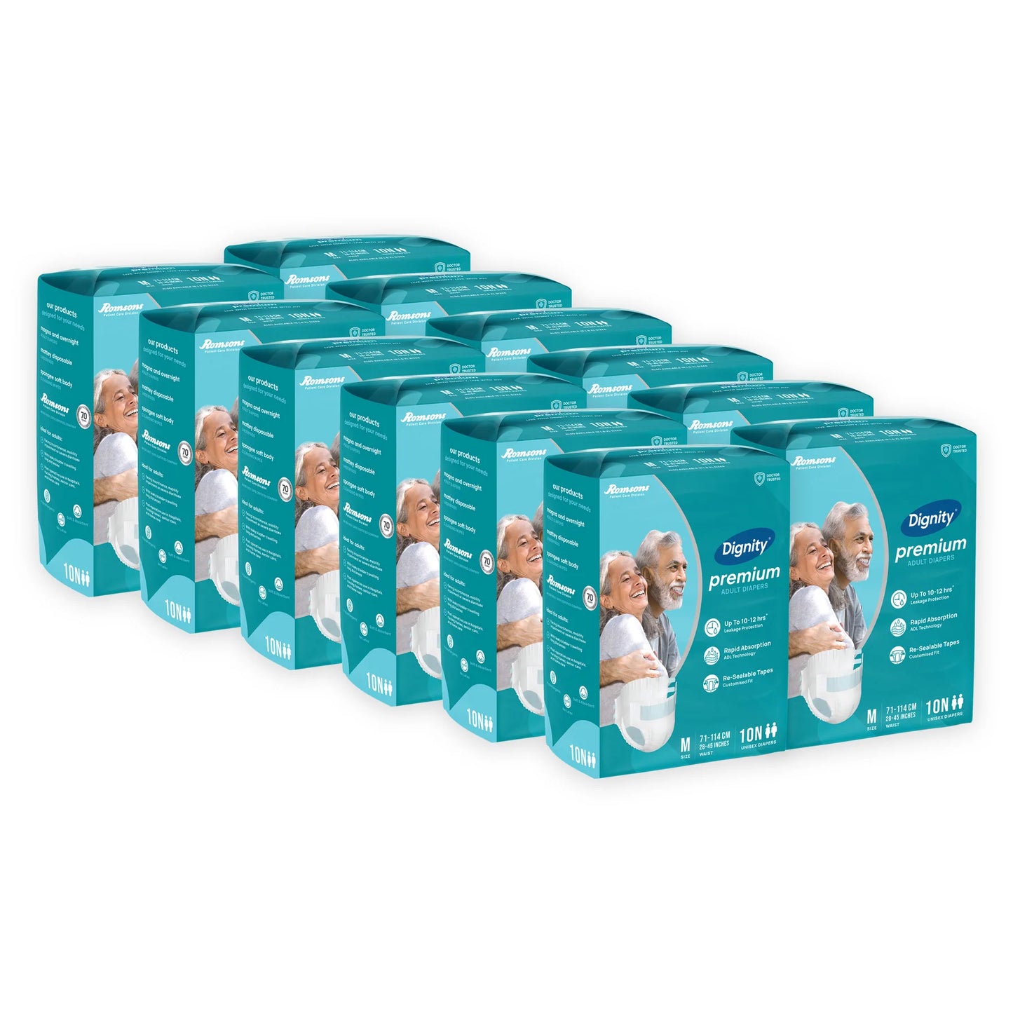 Dignity Premium Adult Diapers (10 Pcs/Pack)