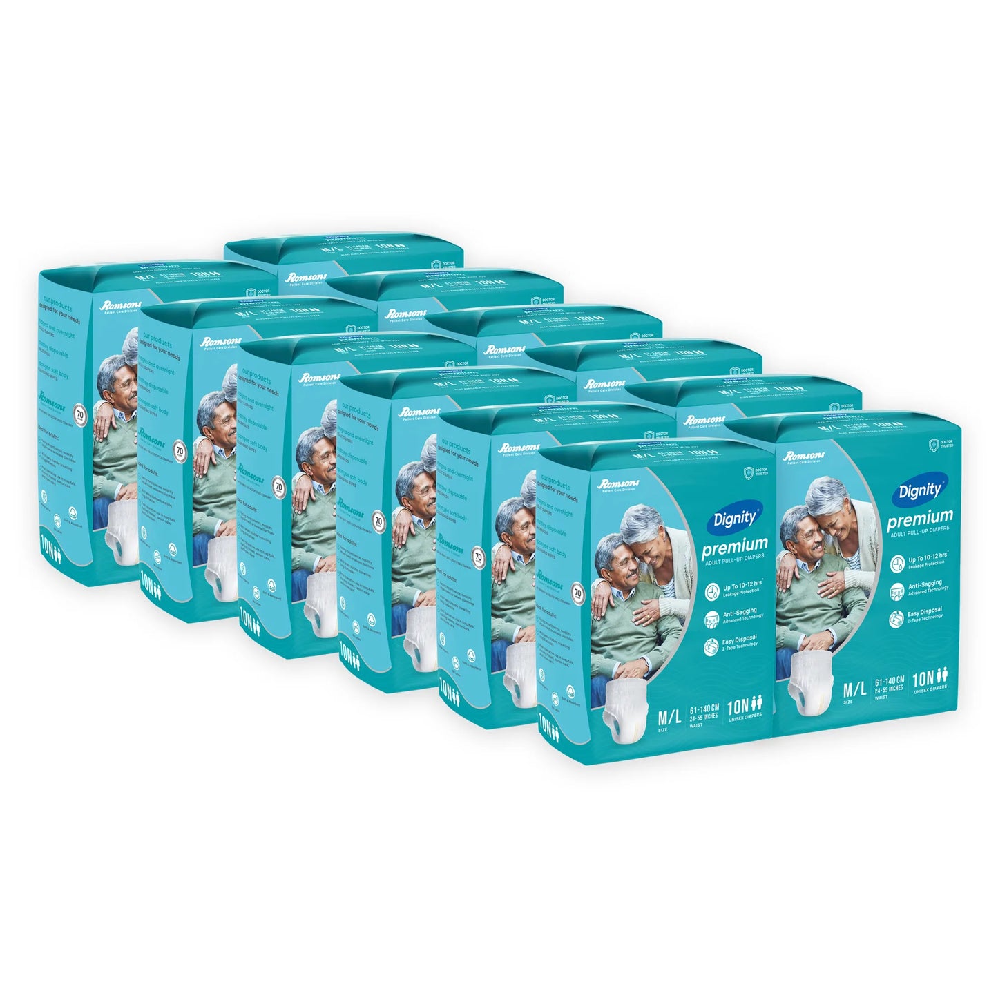 Dignity Premium Pull Up Adult Diapers (10 Pcs/Pack)