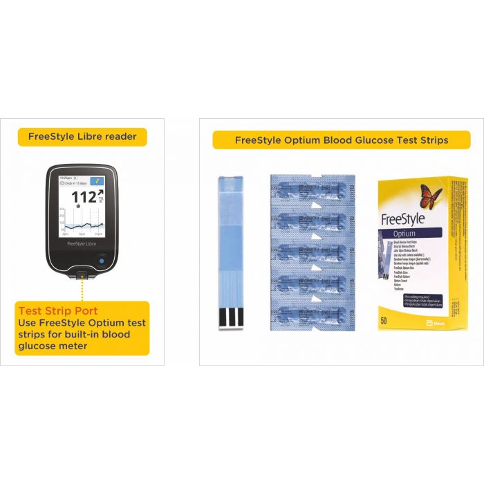 Abbott FreeStyle Optium Blood Glucose 50 Test Strips