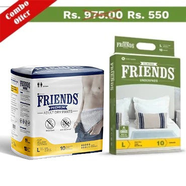 Friends Premium Adult Dry Pants + Classic Underpads Combo