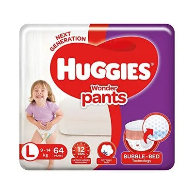 Huggies Wonder Pants Diapers, Large (Pack of 64)