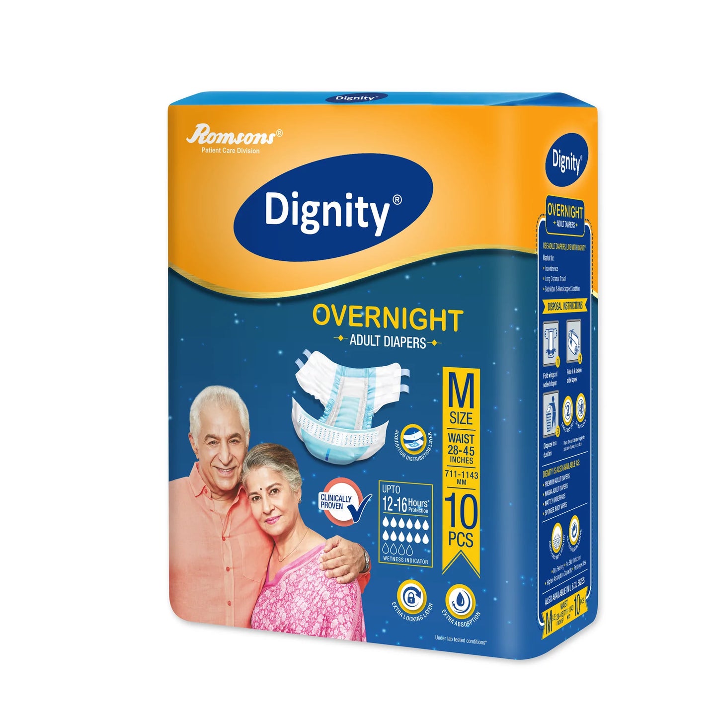 Dignity Overnight Adult Diapers (10 Pcs/Pack)