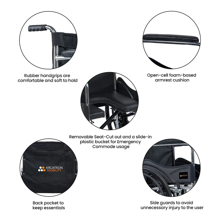 Arcatron FSC100 | Foldable Wheelchair