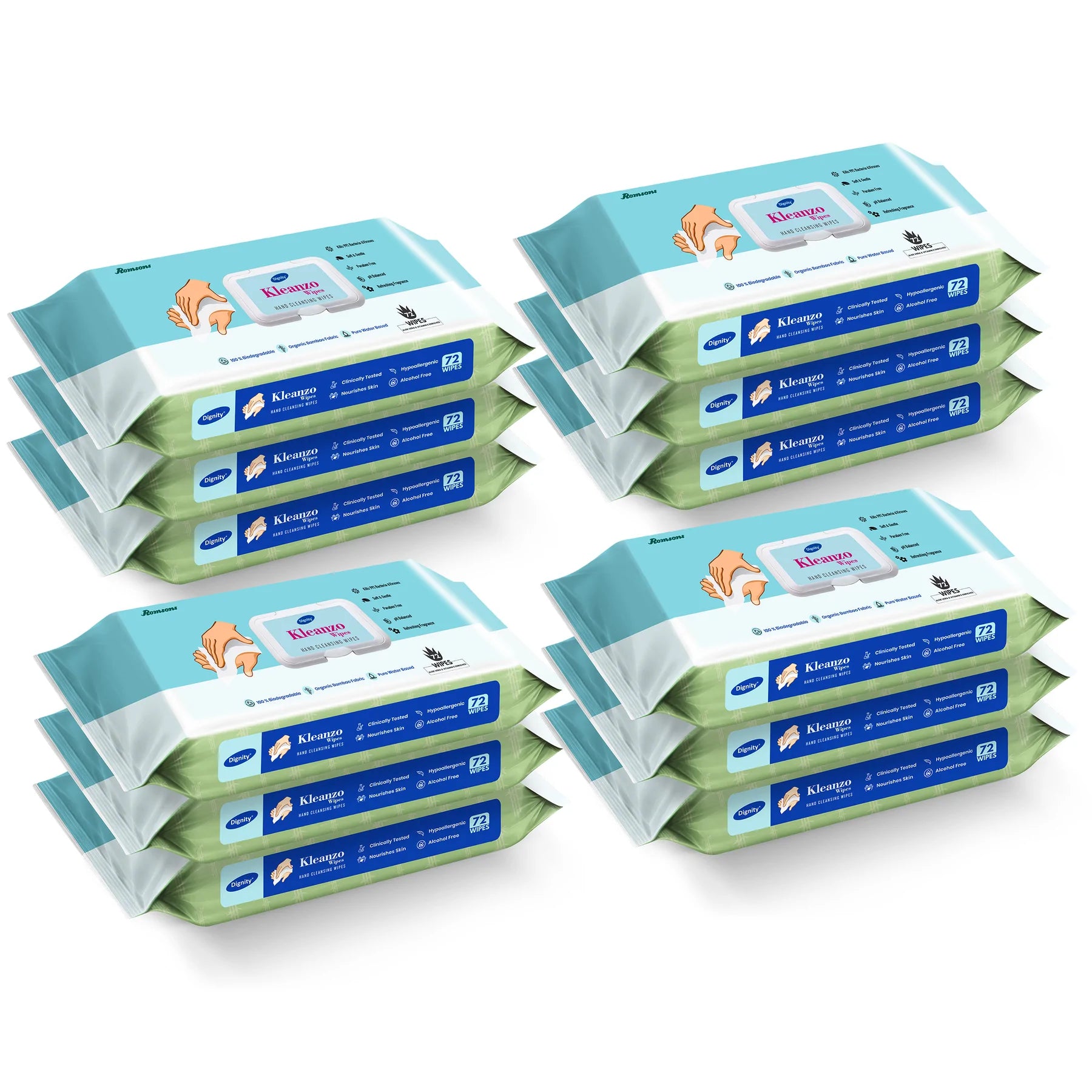 Dignity Kleanzo Hand Cleansing Wipes  (72 Wipes/Pack)