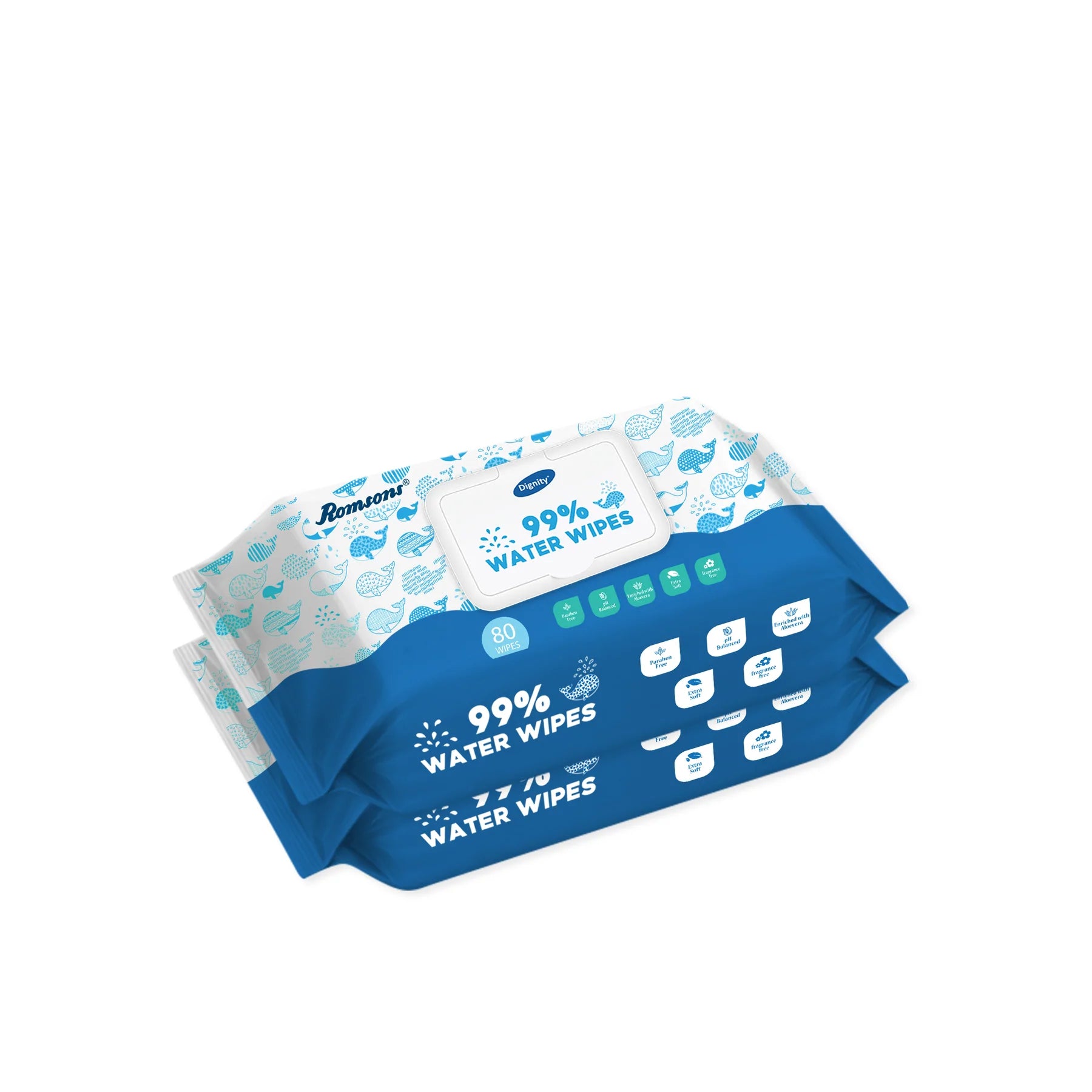 Dignity 99% Water Wipes  (80 Wipes/Pack)