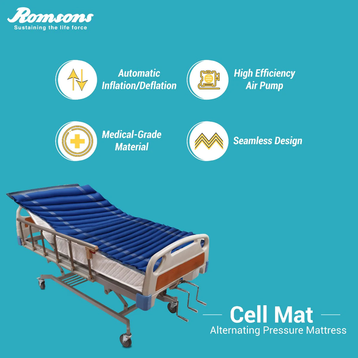 Cell Mat Air Mattress with Air Pump for Prevention of Bed Sore