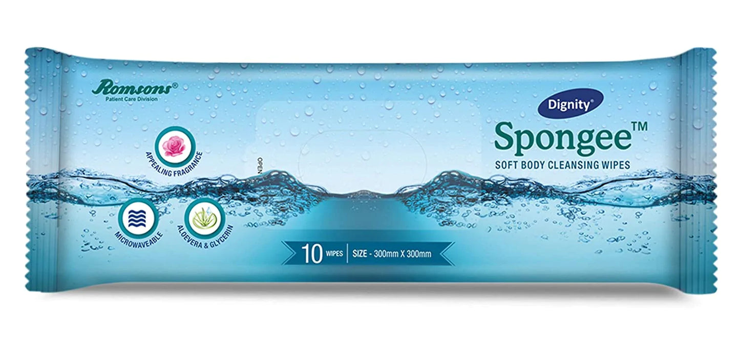 Dignity Spongee Body Wipes (10 Wipes/Pack)