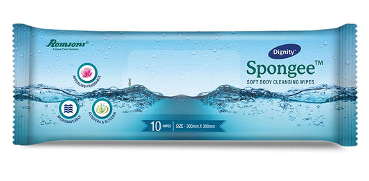 Dignity Spongee Body Wipes (10 Wipes/Pack)