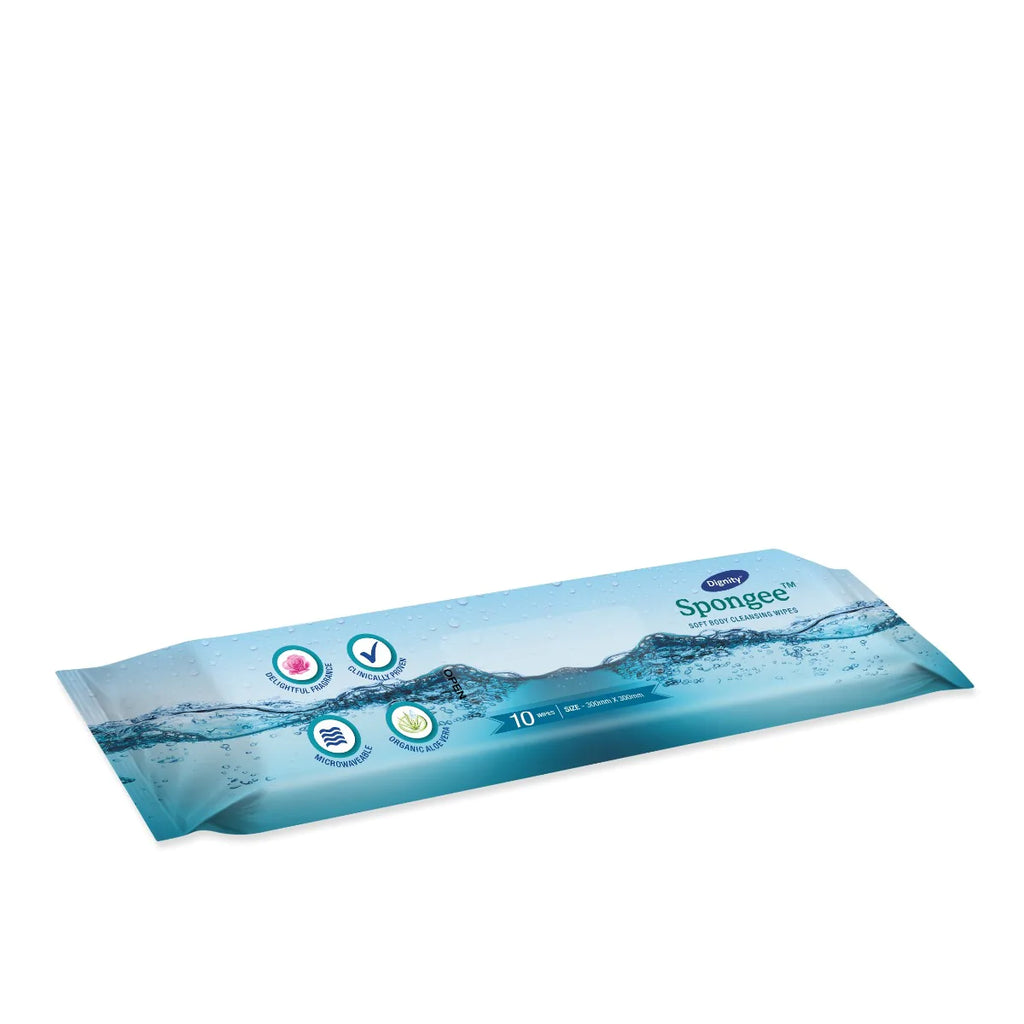 Dignity Spongee Body Wipes (10 Wipes/Pack)