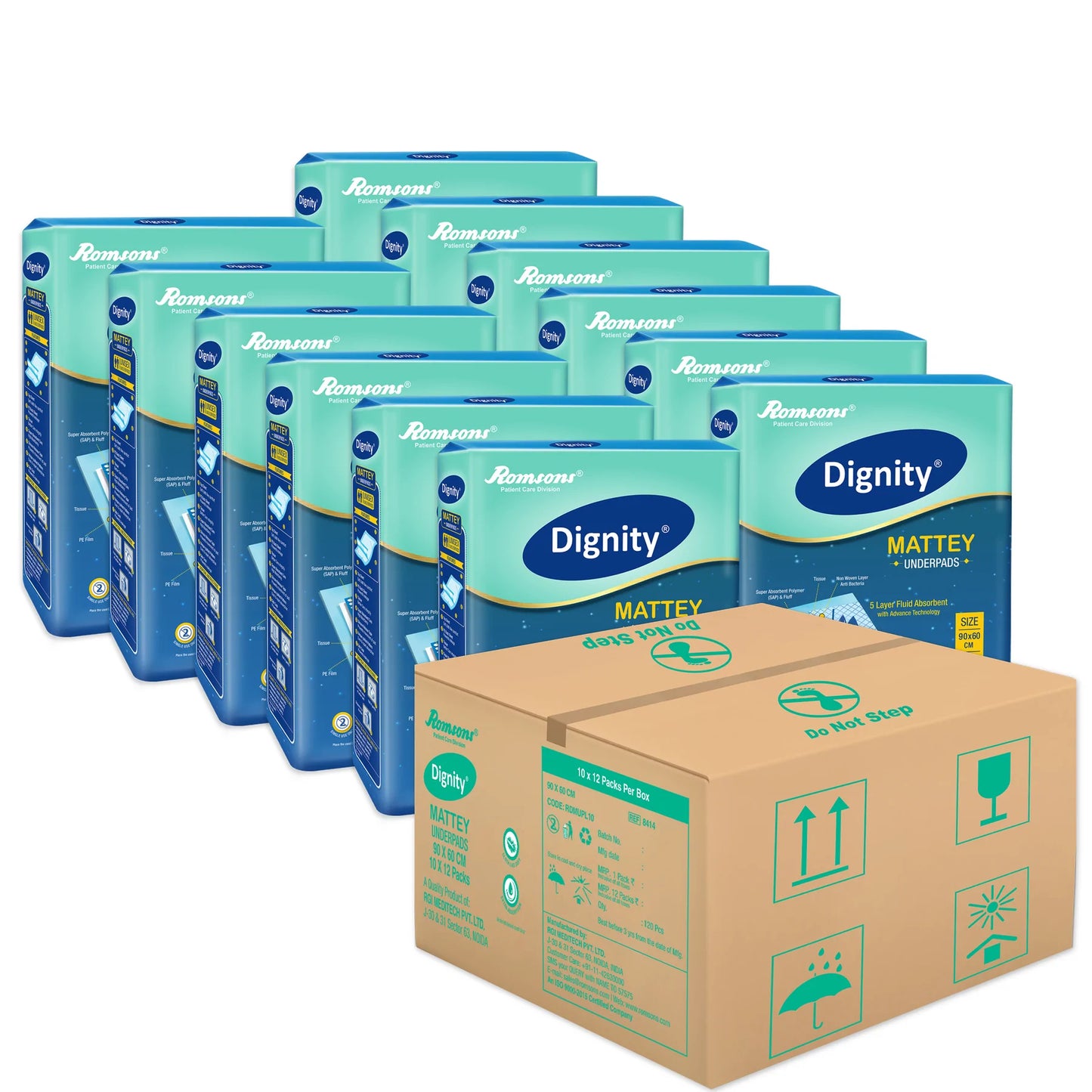 Dignity Mattey Disposable Underpads  (10 Pcs/Pack)