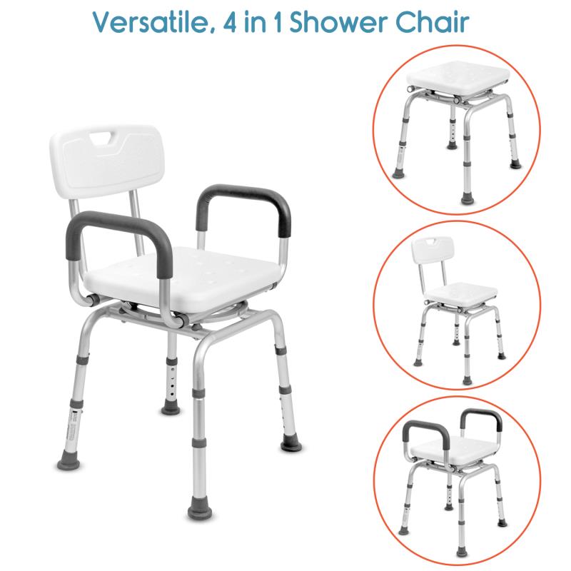 KosmoCare Rotating Shower Chair Pivoting Shower Seat (RX115)