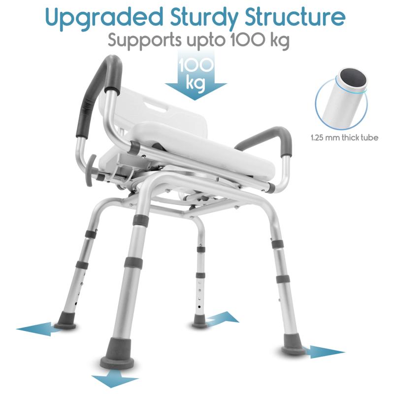 KosmoCare Rotating Shower Chair Pivoting Shower Seat (RX115)