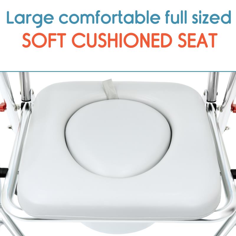 KosmoCare Prestige Folding Commode Wheelchair (RMR204)