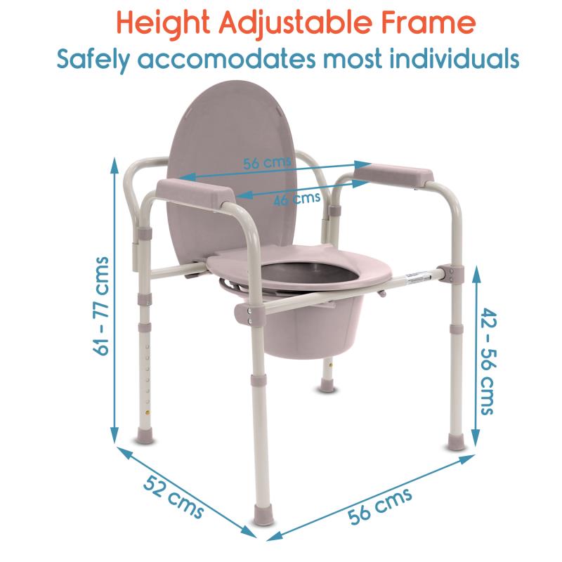 KosmoCare Folding Commode With Seat Cover (RMU103)