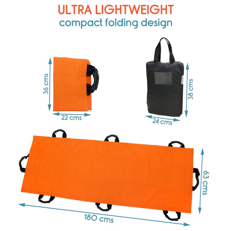 Kosmocare Foldable Soft Stretcher - Color Orange