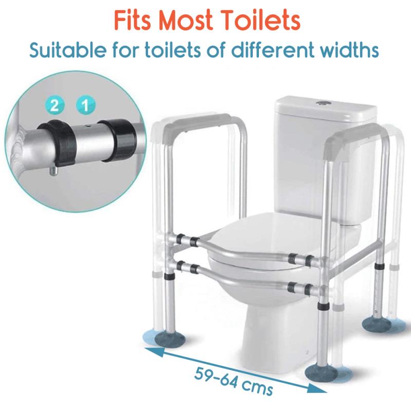 KosmoCare Lightweight Aluminum Standalone Toilet Safety Frame