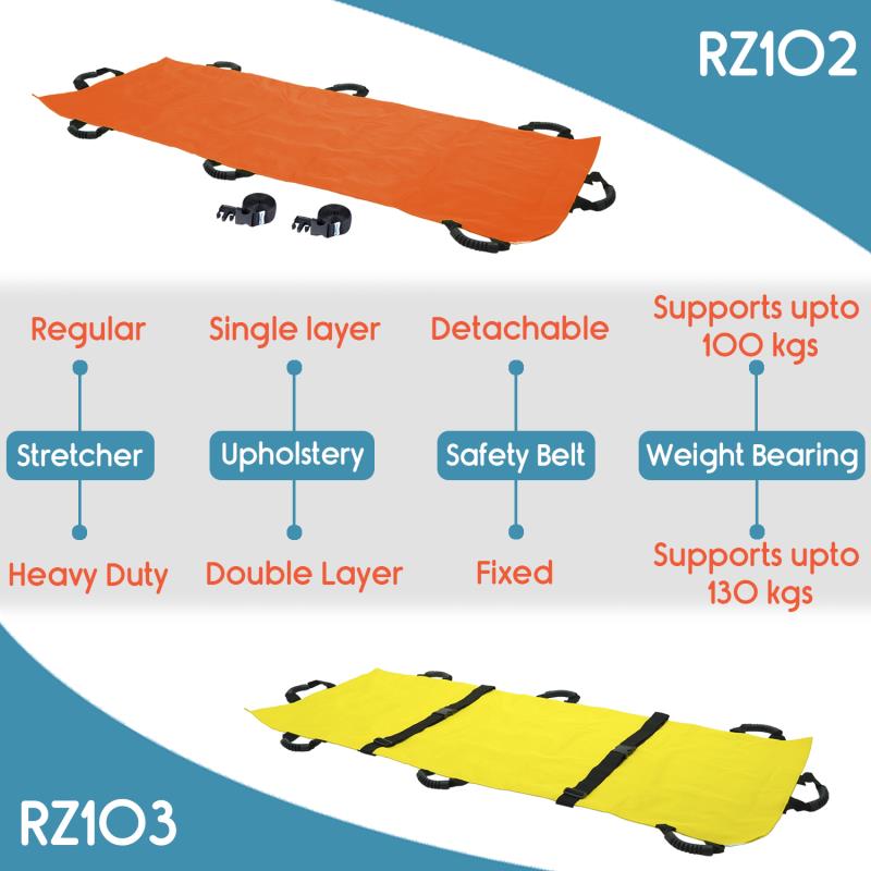 Kosmocare Foldable Soft Stretcher - Color Orange