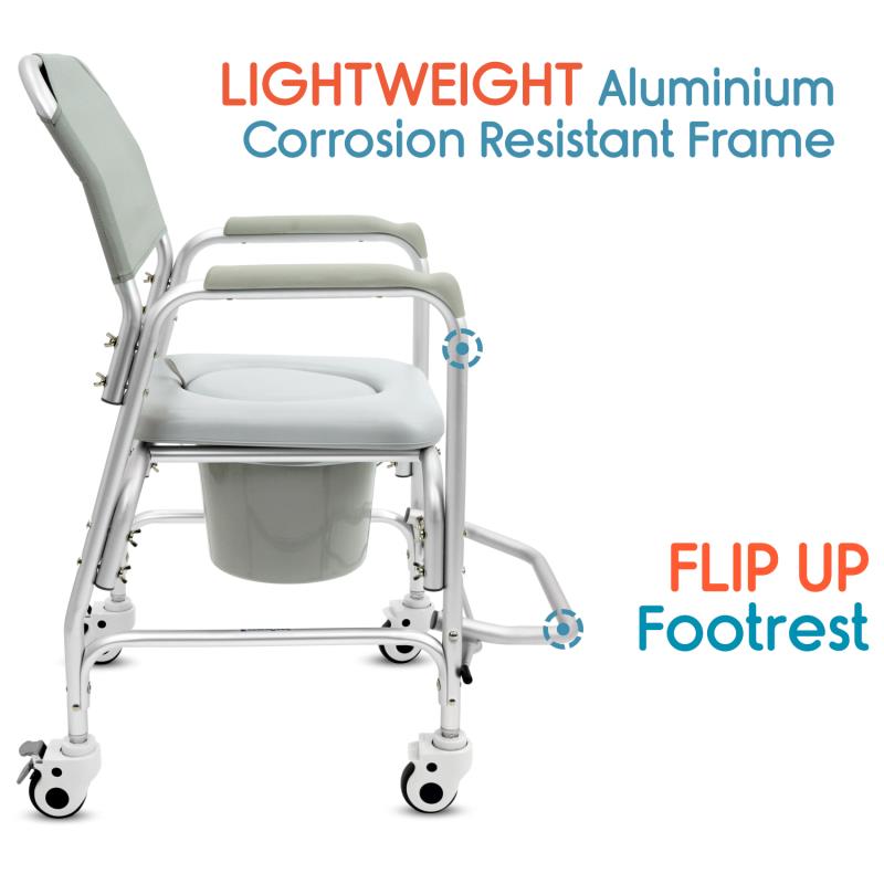 KosmoCare Aluminum Shower Wheelchair (RMR205)