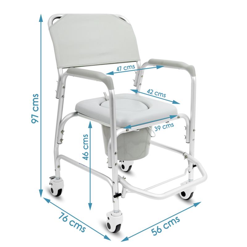 KosmoCare Aluminum Shower Wheelchair (RMR205)
