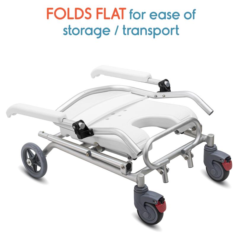 KosmoCare Aluminum Folding Shower Wheelchair (RX110)
