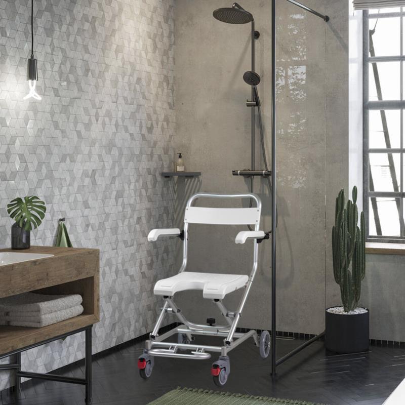 KosmoCare Aluminum Folding Shower Wheelchair (RX110)