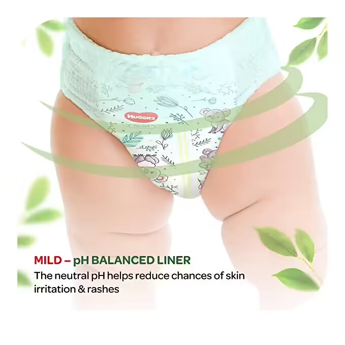 Huggies Premium Nature Care Pants Medium Size Diapers - 62 Pieces