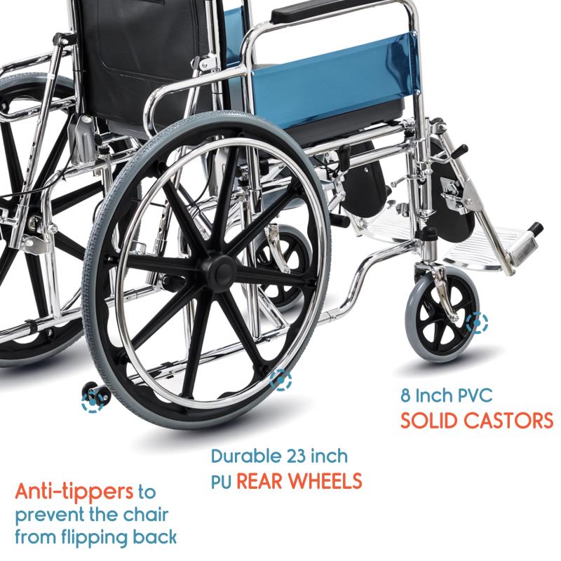 KosmoCare Recliner Cum Commode - Crest Series wheelchair