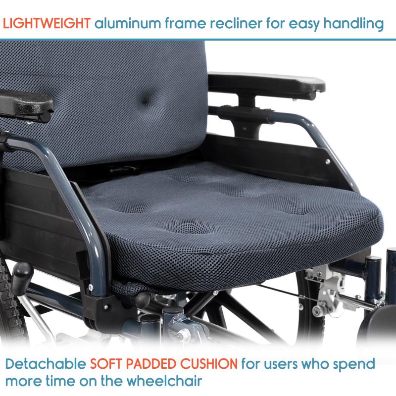 KosmoCare Recliner Light Wheelchair -Crest Series (RCS306)