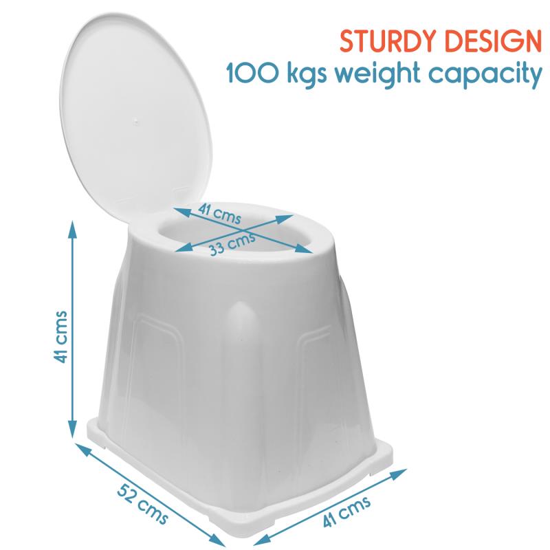 KosmoCare Portable Commode Toilet Stool
