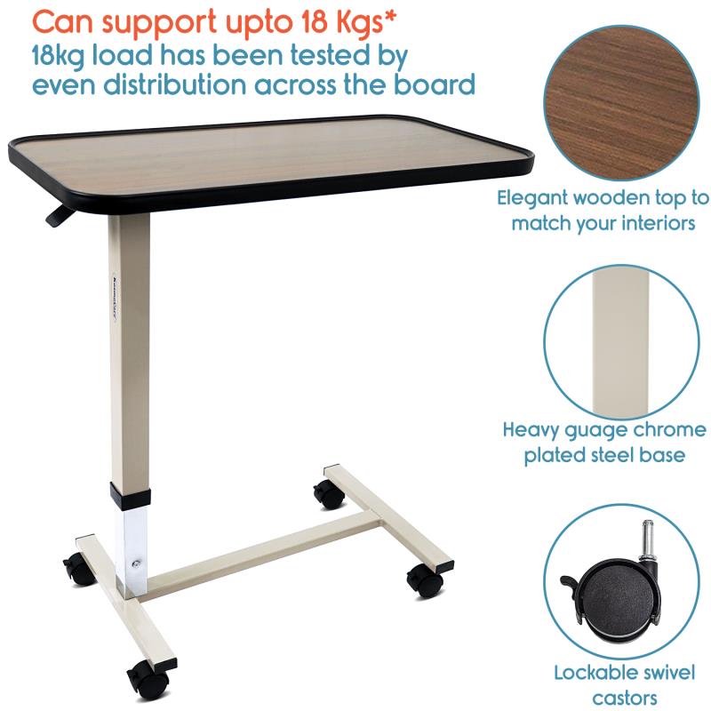 KosmoCare Height Adjustable Multipurpose Table Trolley