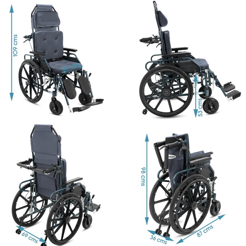 KosmoCare Recliner Light Wheelchair -Crest Series (RCS306)