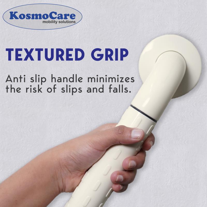 KosmoCare Stainless Steel Grab Bar with Anti-Slip Nylon Grip