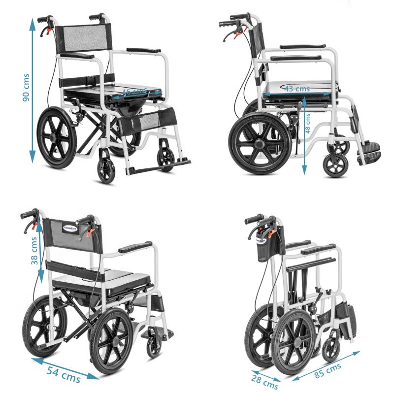 KosmoCare Excel Multipurpose Folding Wheelchair