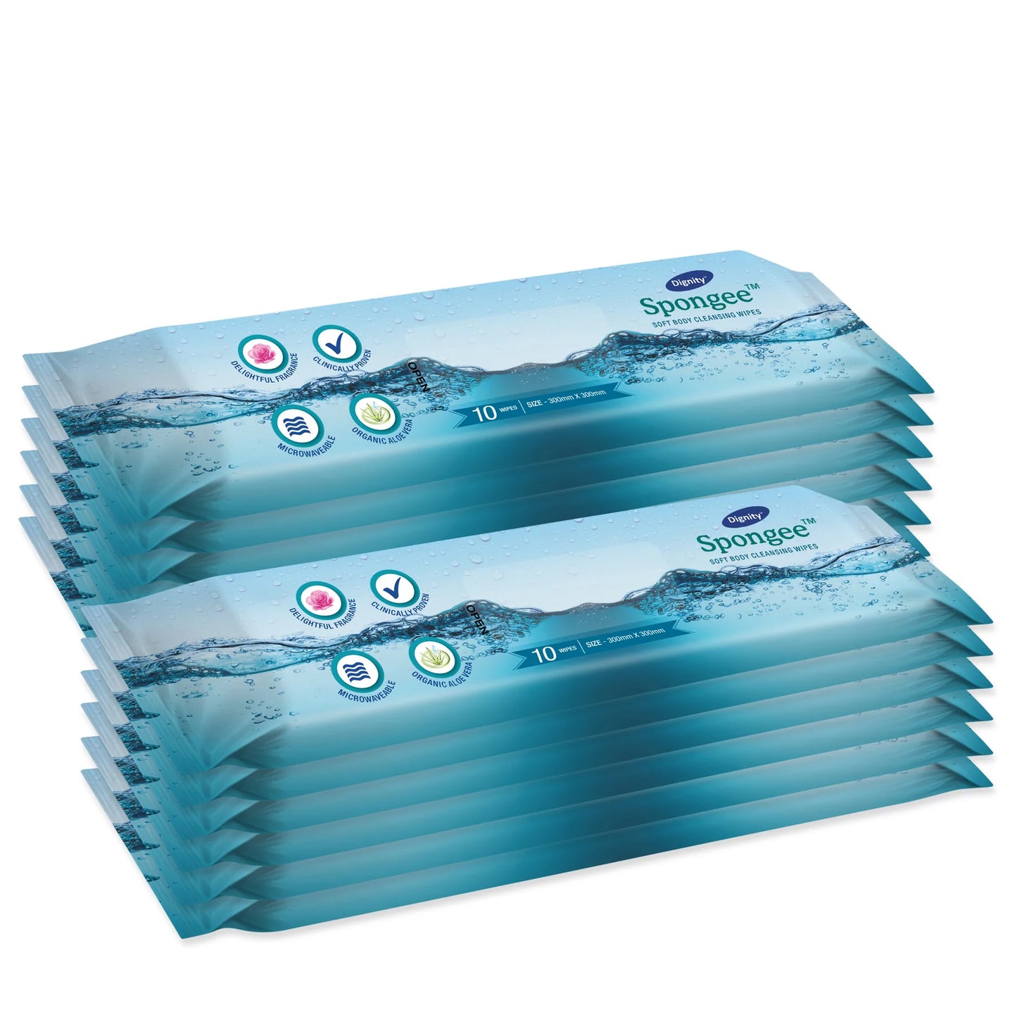 Dignity Spongee Body Wipes (10 Wipes/Pack)