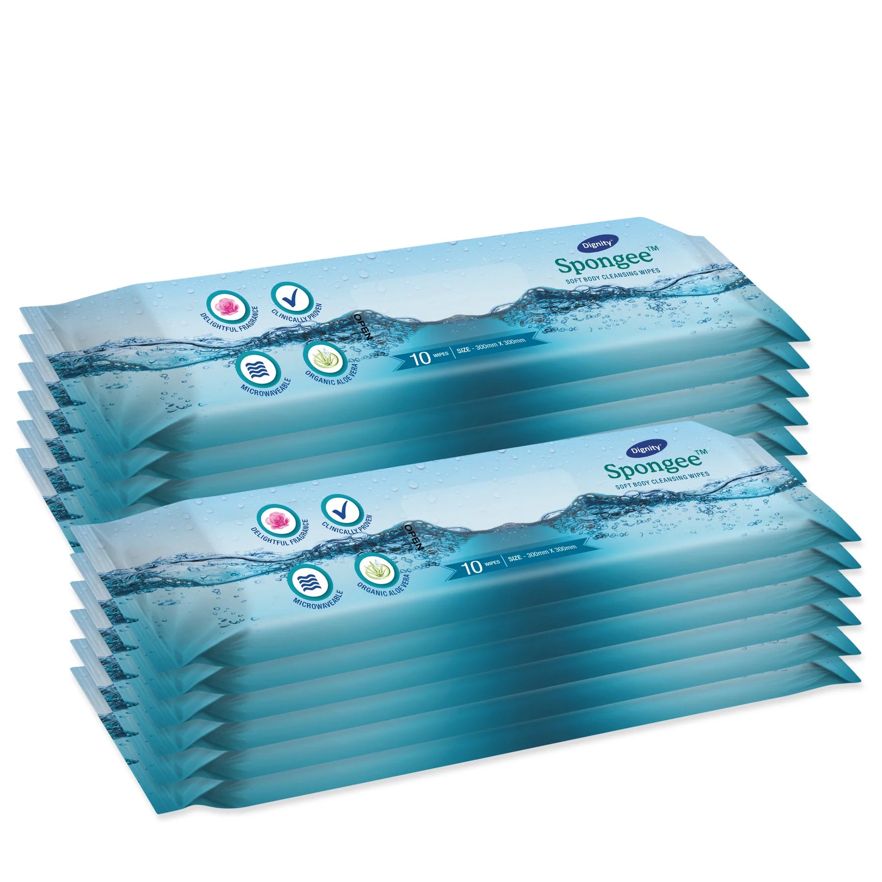 Dignity Spongee Body Wipes (10 Wipes/Pack)