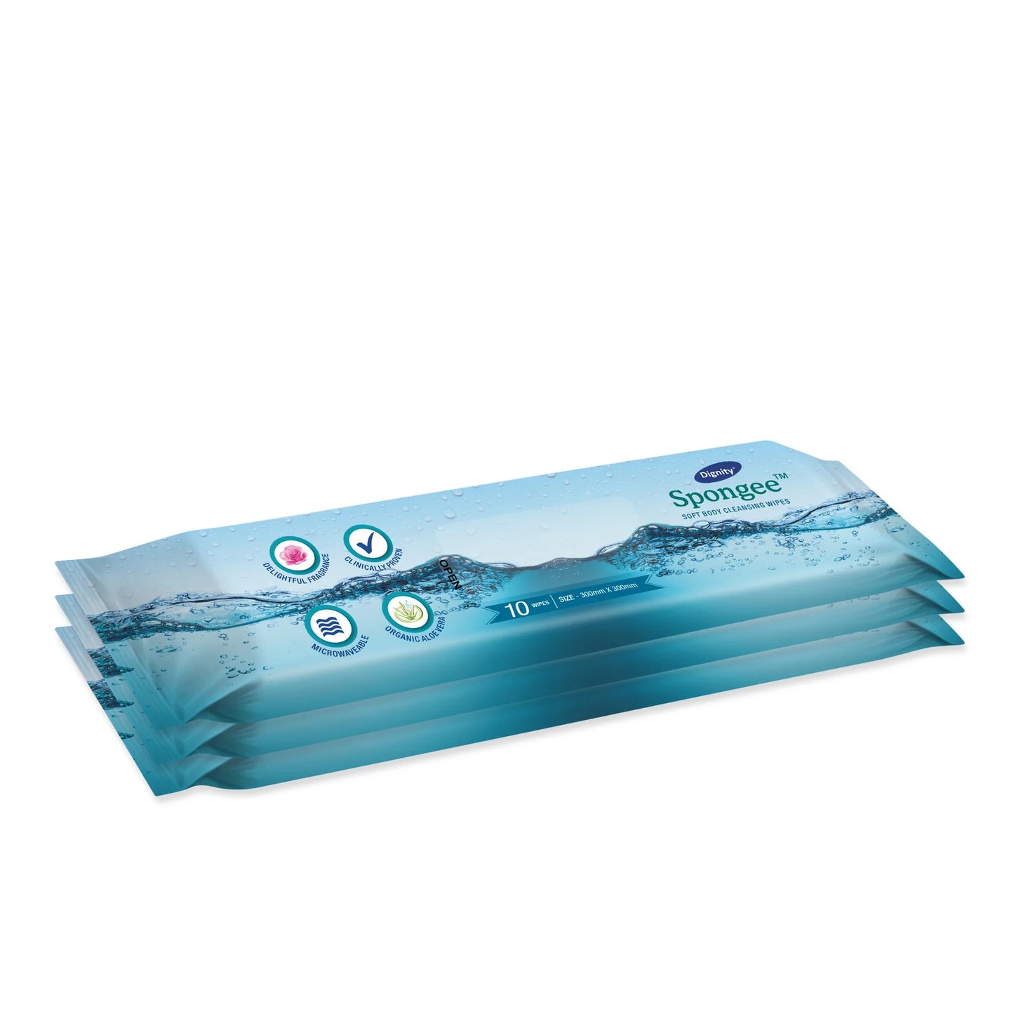 Dignity Spongee Body Wipes (10 Wipes/Pack)