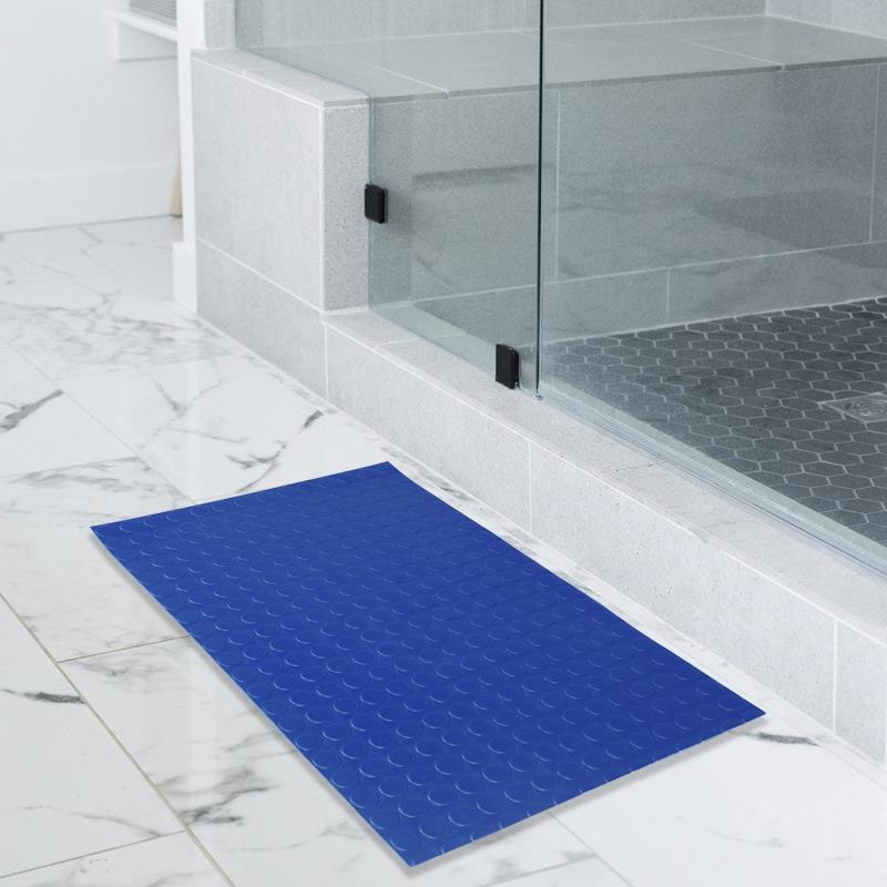 Shower Mat Size 40 cm x 60cm (Coin-Blue)
