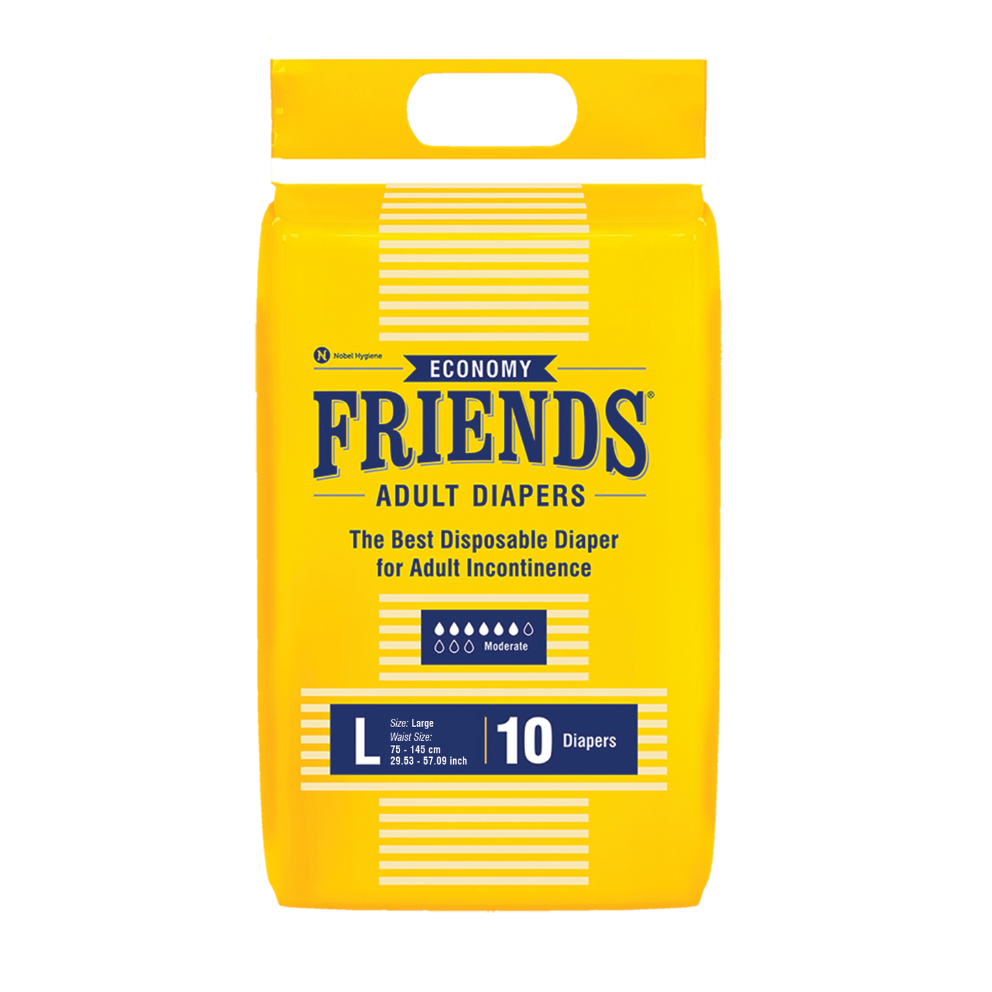 FRIENDS ADULT DIAPERS ECONOMY 10's X 12 C