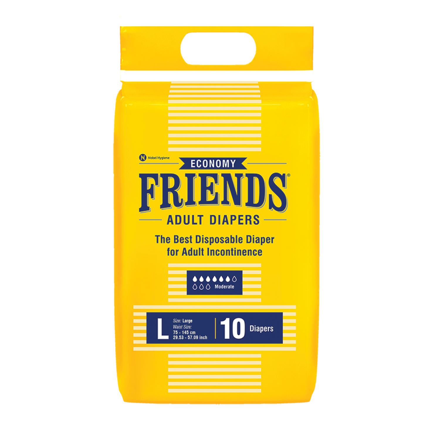 FRIENDS ADULT DIAPERS ECONOMY 10's X 12 C