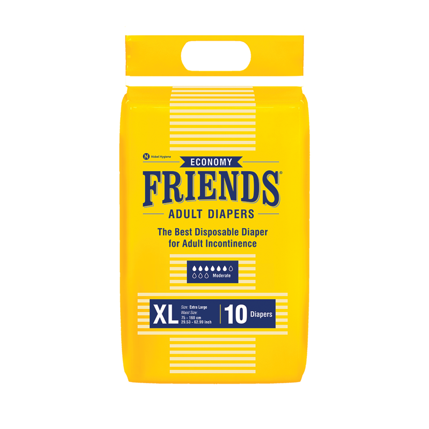 FRIENDS ADULT DIAPERS ECONOMY 10's X 12 C