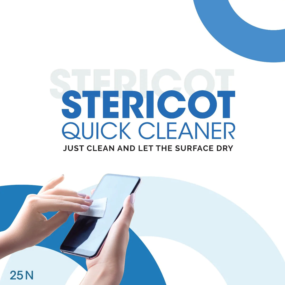 Stericot Surface Cleaning Wipes (Pack of 2) 50 pcs/pack