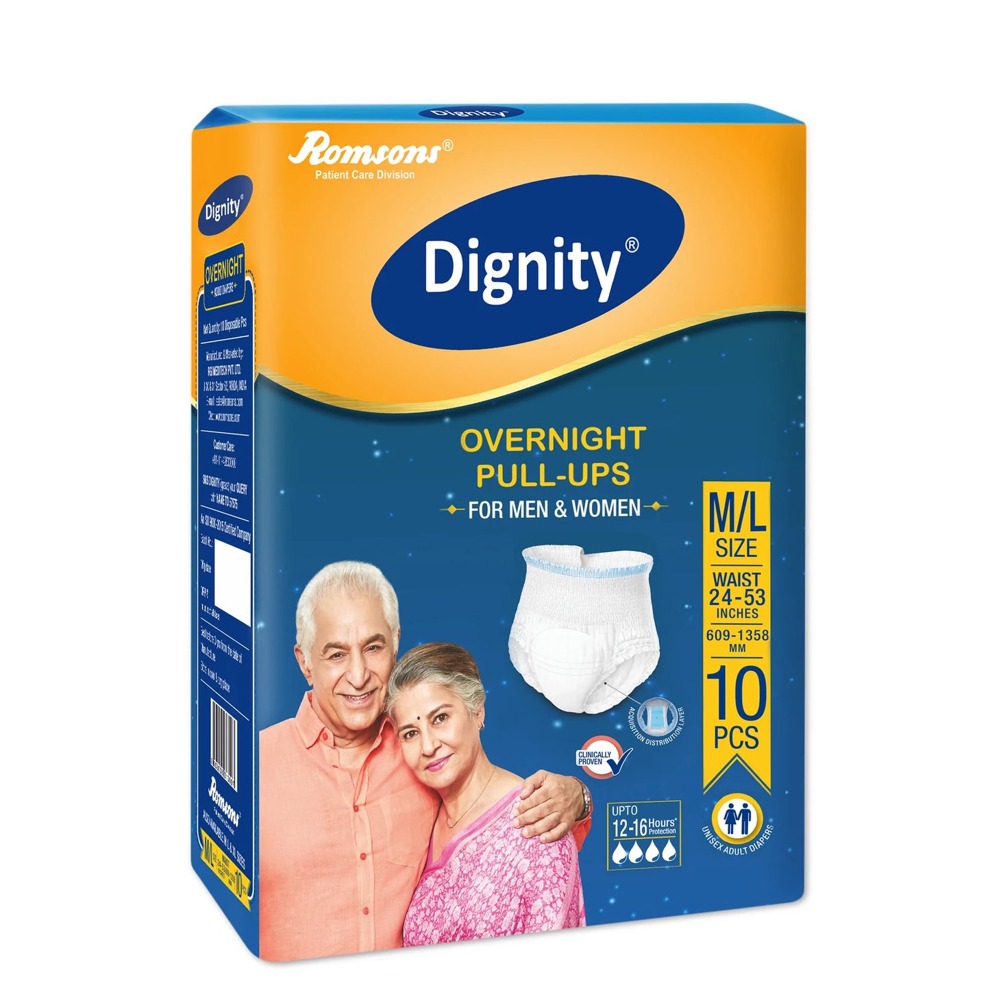 Dignity Overnight Pull Up Adult Diapers (10 Pcs/Pack)