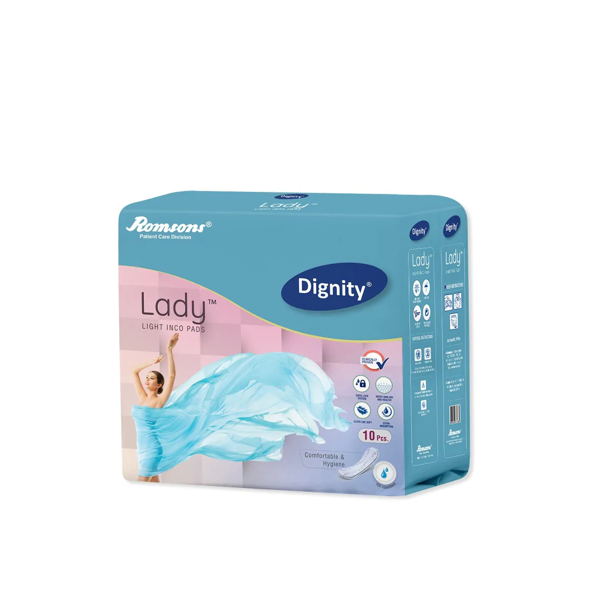 Dignity Lady Light Incontinence Pads (10 Pcs/Pack)
