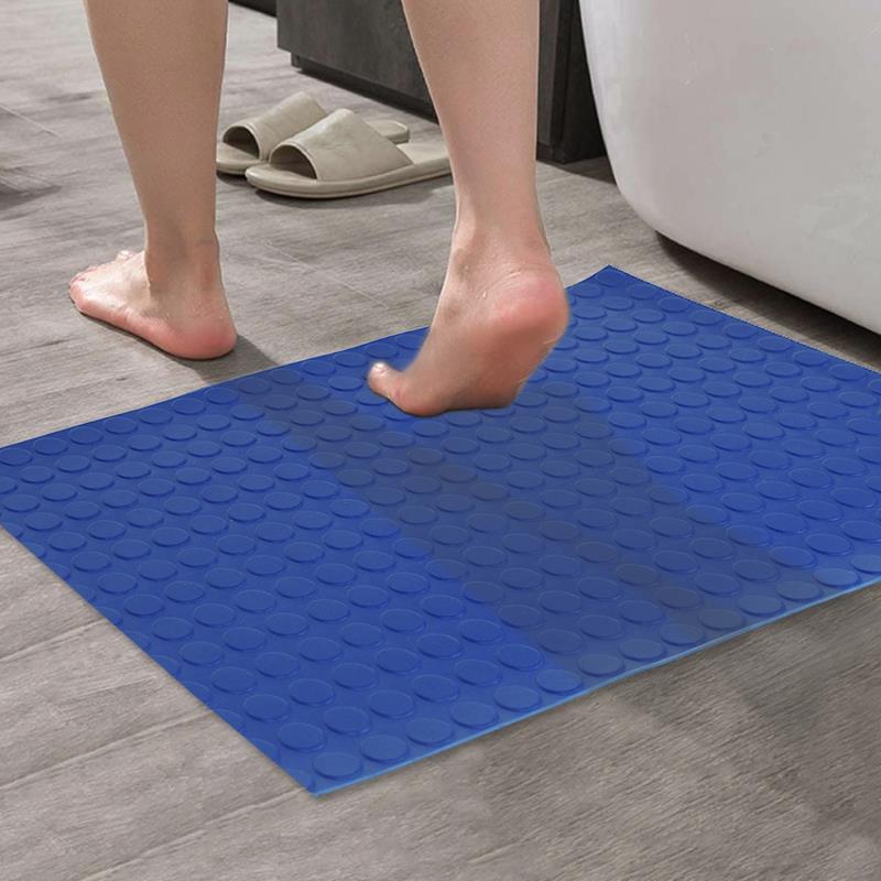 Shower Mat Size 40 cm x 60cm (Coin-Blue)