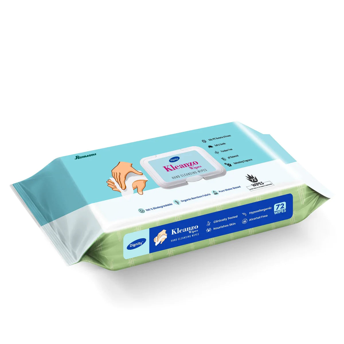 Dignity Kleanzo Hand Cleansing Wipes  (72 Wipes/Pack)