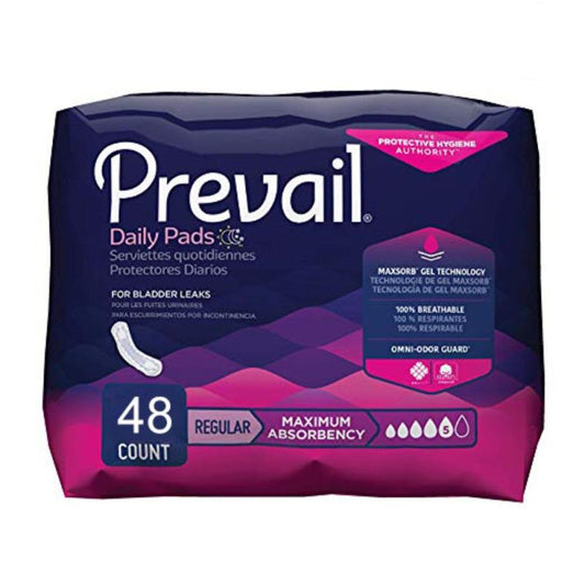 Prevail Pads - MAXIMUM Absorbency (For Women) - 48 Counts