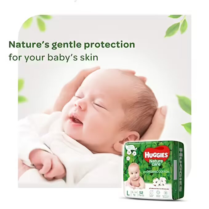 Huggies Premium Nature Care Pants Monthly Pack Large Size Diapers - 104 Pieces