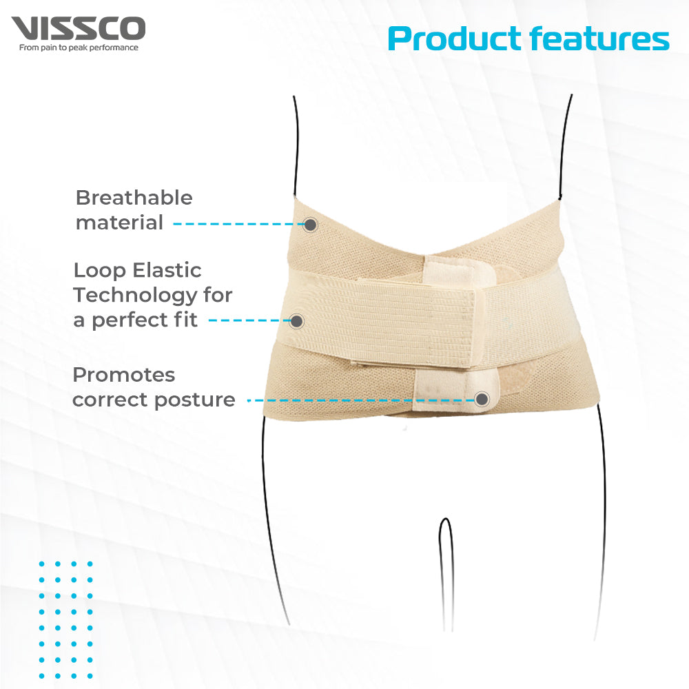 "SACRO LUMBAR BELT 12"" BACK- DOUBLE STRAP"